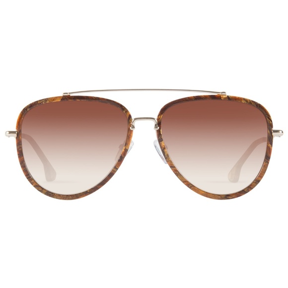 Alice + Olivia Lincoln Sunglasses in Burlwood - Picture 1 of 4